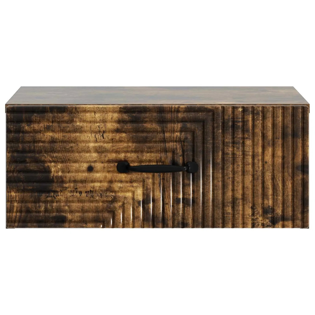 Mobiletto da notte a muro Rovere Fumo 49 x 34,5 x 20 cm 898625