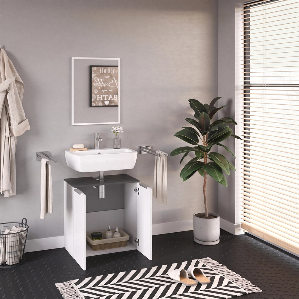 Vicco Mobile sottolavabo per bagno Bianco lucido 58 x 60 cm