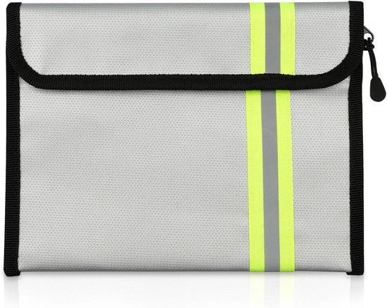 Documenten Tasca con Cerniera - Impermeabile - Etui Antincendio per Documenti, Denaro e Passaporto - Banconote - 235 x 175 cm.