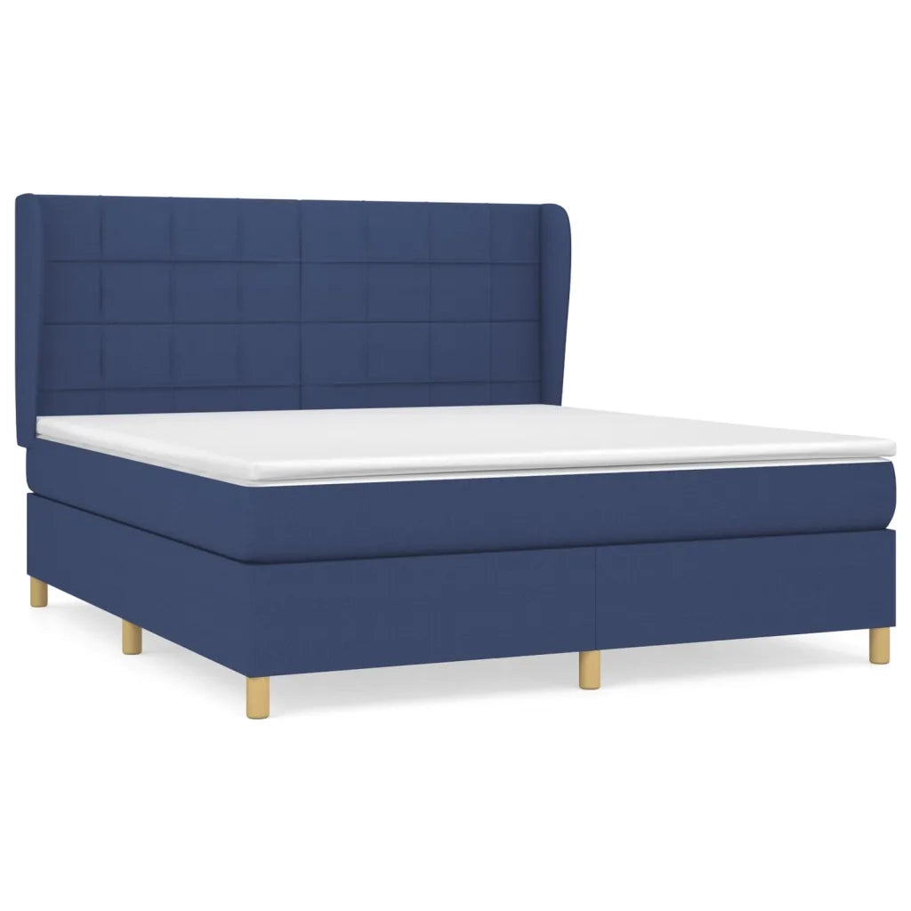Giroletto a Molle con Materasso Blu 160x200 cm in Tessutocod mxl 98218
