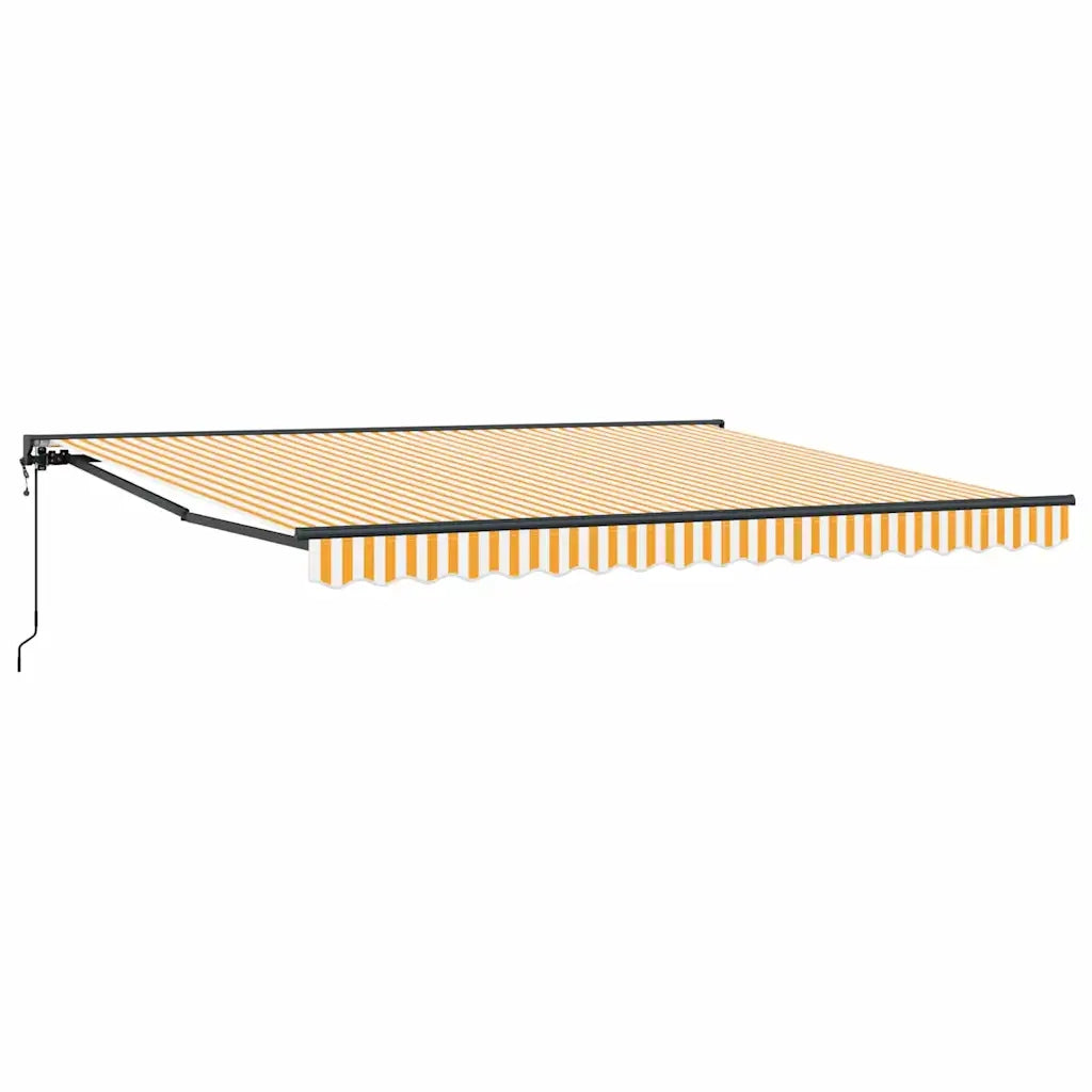 vidaXL Tenda Retrattile Giallo e Bianco 400x300 cm Tessuto