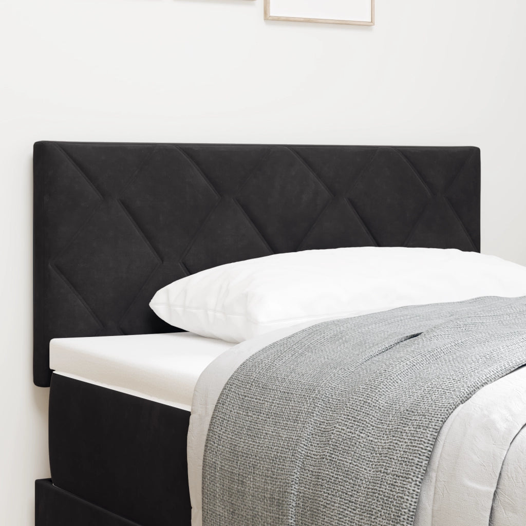 Testiera  Design Blocchi Diamond Nera 100 cm in Velluto