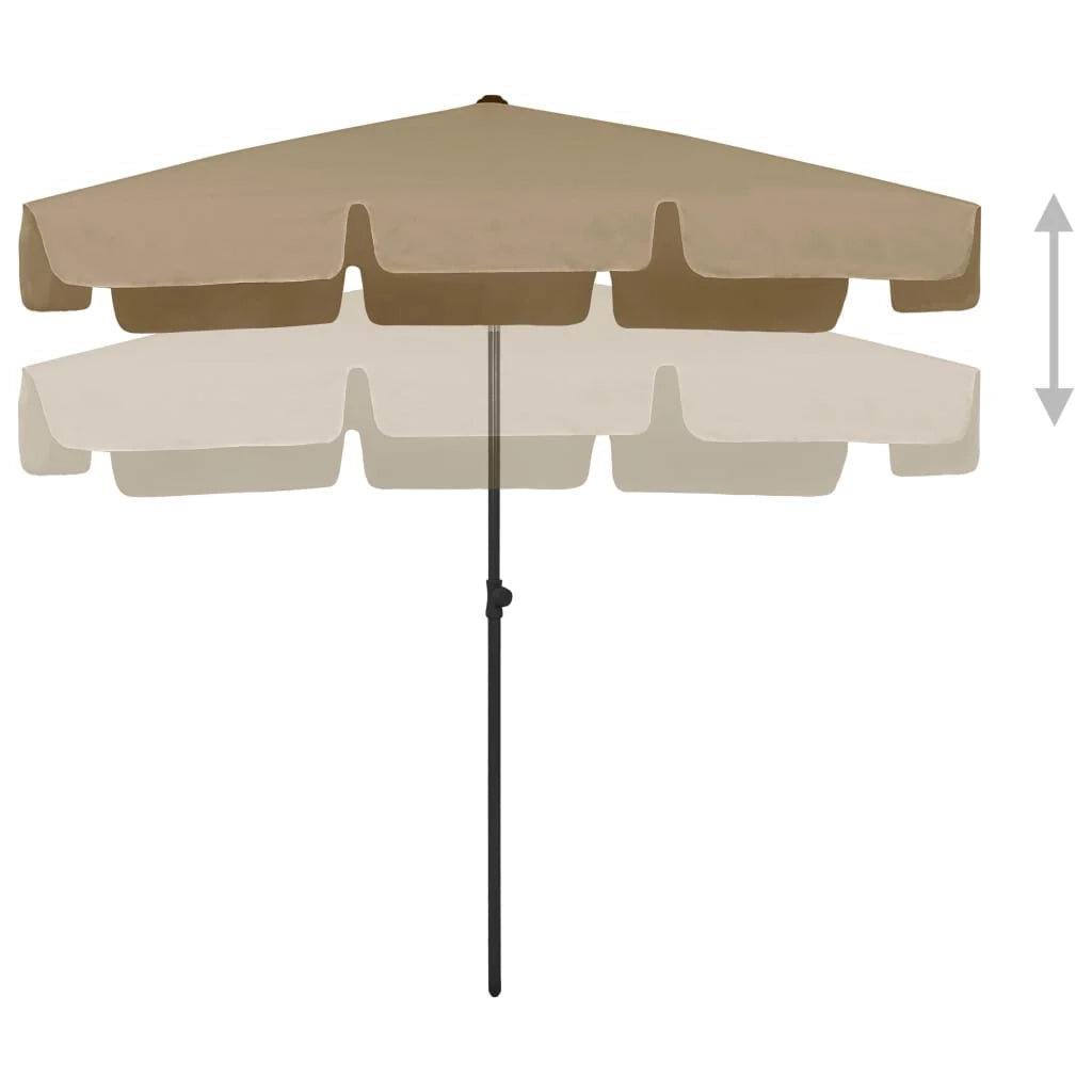 Ombrellone da spiaggia 200 x 125 cm tortora 02_0008406