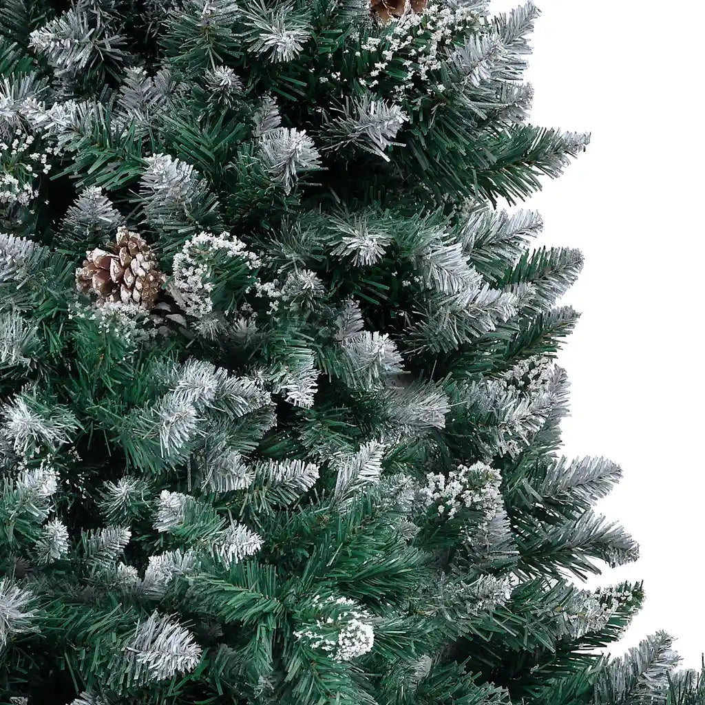 Albero di Natale Artificiale con LED e Set di Palline e Pigne 150 cm 3077616