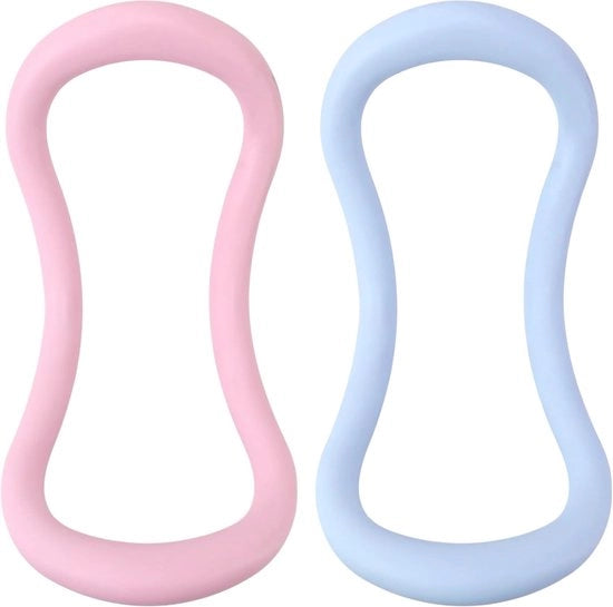 Set di Yoga a Doppio Anello per Gambe e Cosce - Anello di Fitness Pilates con Punti di Massaggio - Anello di Resistenza per Strette Muscolari per Donne, Attrezzo per Allenamento a Casa