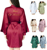 Camicia da camera per donna in seta, abito da sposa, abito da damigella d'onore, matrimonio, doccia di nozze, lusso, regalo, rosso bordeaux, damigella d'onore, misura personalizzata