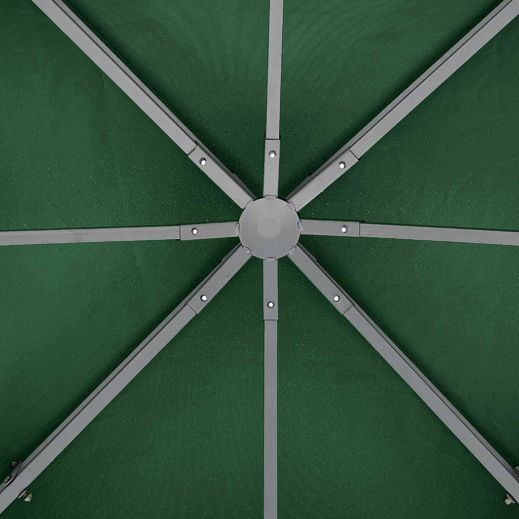 Telo di ricambio per gazebo 3x3 m, verde, in poliestere 180 g/m², idrorepellente, con 8 occhielli e 8 fasce in velcro