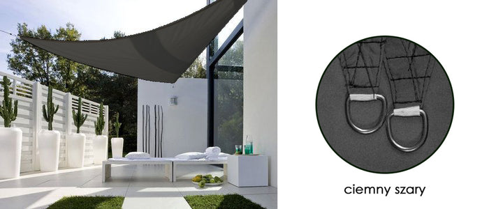 AIO FACTORY 3x3x3m Tenda a vela impermeabile da giardino grigia