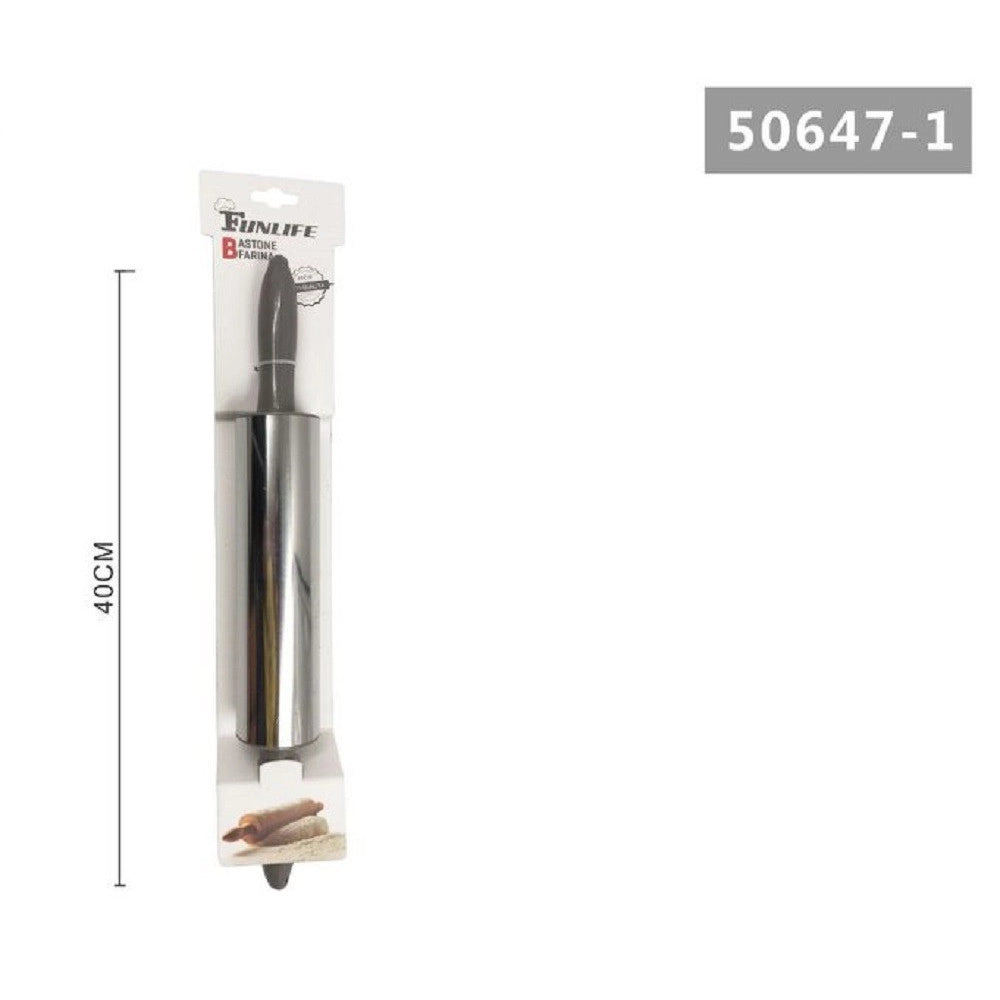 Trade Shop - Mattarello Manico Tondo 40 Cm Antiaderente Per Stendere Pasta Dolci Cucina 50647 -