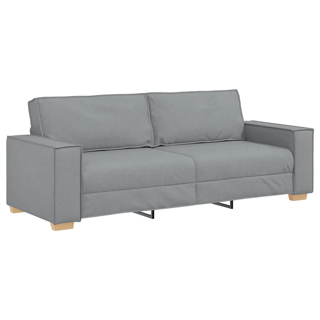 Set di Divani 2 pz con Cuscini Grigio Chiaro in Tessuto 3324691