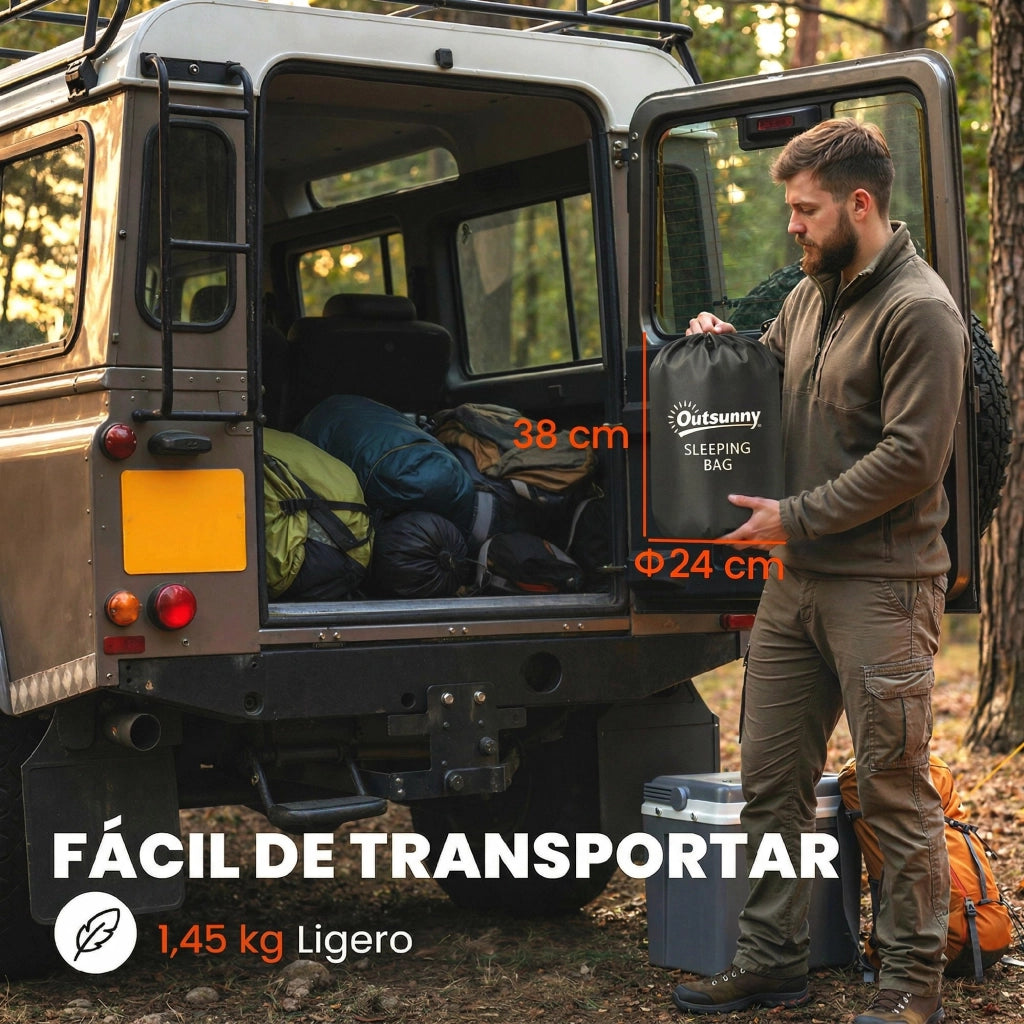 Sacco a Pelo Leggero e Compatto 3 Stagioni Impermeabile Portatile ¨C zephmum ¨C Blu Scuro