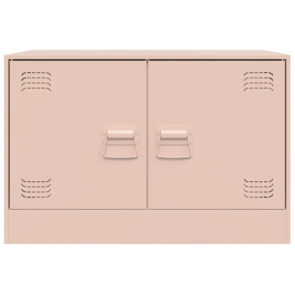 Mobili TV 2 pz-Set di 2 Credenza per TV Rosso 67x39x44 cm in Acciaio 685821