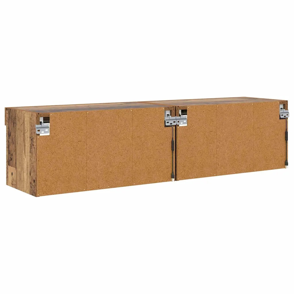 Set mobile TV con LED 2 pcs Legno vecchio 60 x 30 x 30 cm 882961