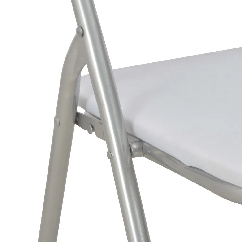 Sedie da Pranzo Pieghevoli 4 pz Bianche in Similpelle cod mxl 6197