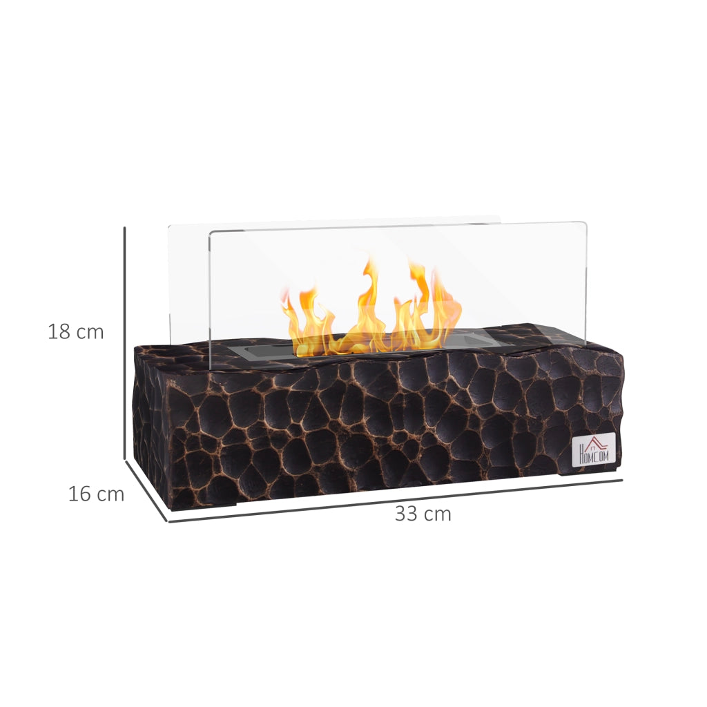 Tavolino da salotto biocamino ¨C zephmum ¨C 33x16x18cm nero