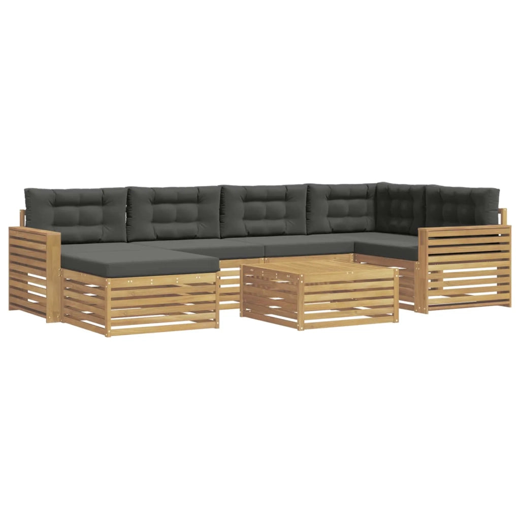 Set di divani da esterno 7 pcs Bianco e Antracite 3390812