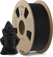 Filamento PLA 175 mm - materiale per stampa 3D - finitura opaca - 11 kg bobina - 0,02 mm - nero
