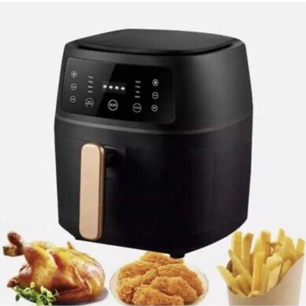 Trade Shop - Friggitrice Ad Aria Da 8lt Smart Touch Screen Digitale 2400w No Olio Verdura Carne Pesce -
