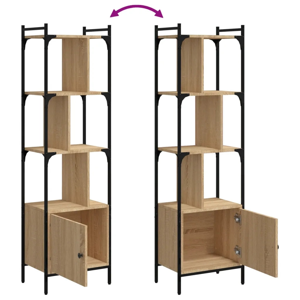 Libreria Anta-Scaffale per Libri-Mobile di Stoccaggio Rovere Sonoma 44,5x30x154,5 cm Legno Multistrato