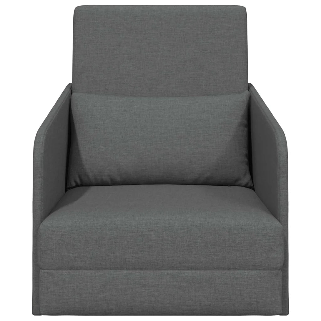 Divano letto-Sofa Letto-Daybed Grigio scuro 65 x 80 x 83 cm Tessuto