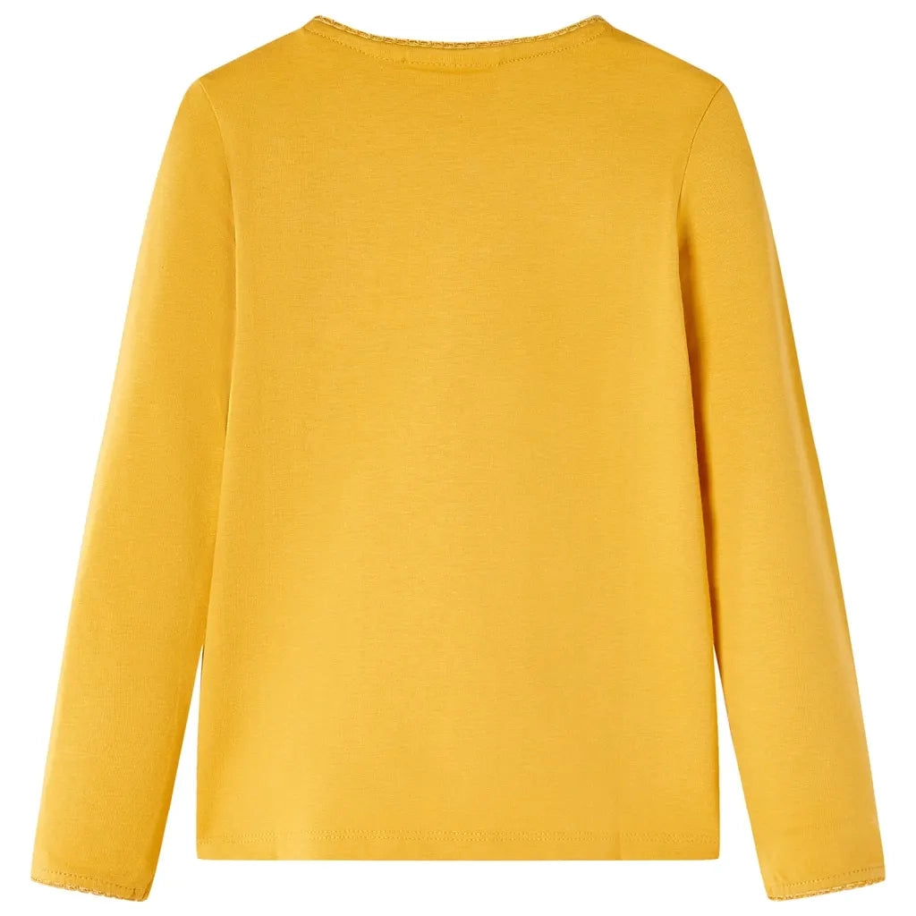 Maglietta per Bambini Maniche Lunghe Ocra Scuro 104cod mxl 84478