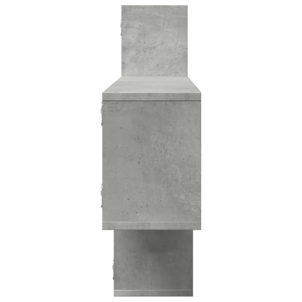 Mensola a parete | Scaffale a parete | Ripiano a parete Grigio Cemento 167,5x18x68 cm in Truciolato