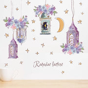 Decorazione per muro - Stelle e luna dorate - Eid Mubarak - Decorazione autoadesiva - Per uso domestico