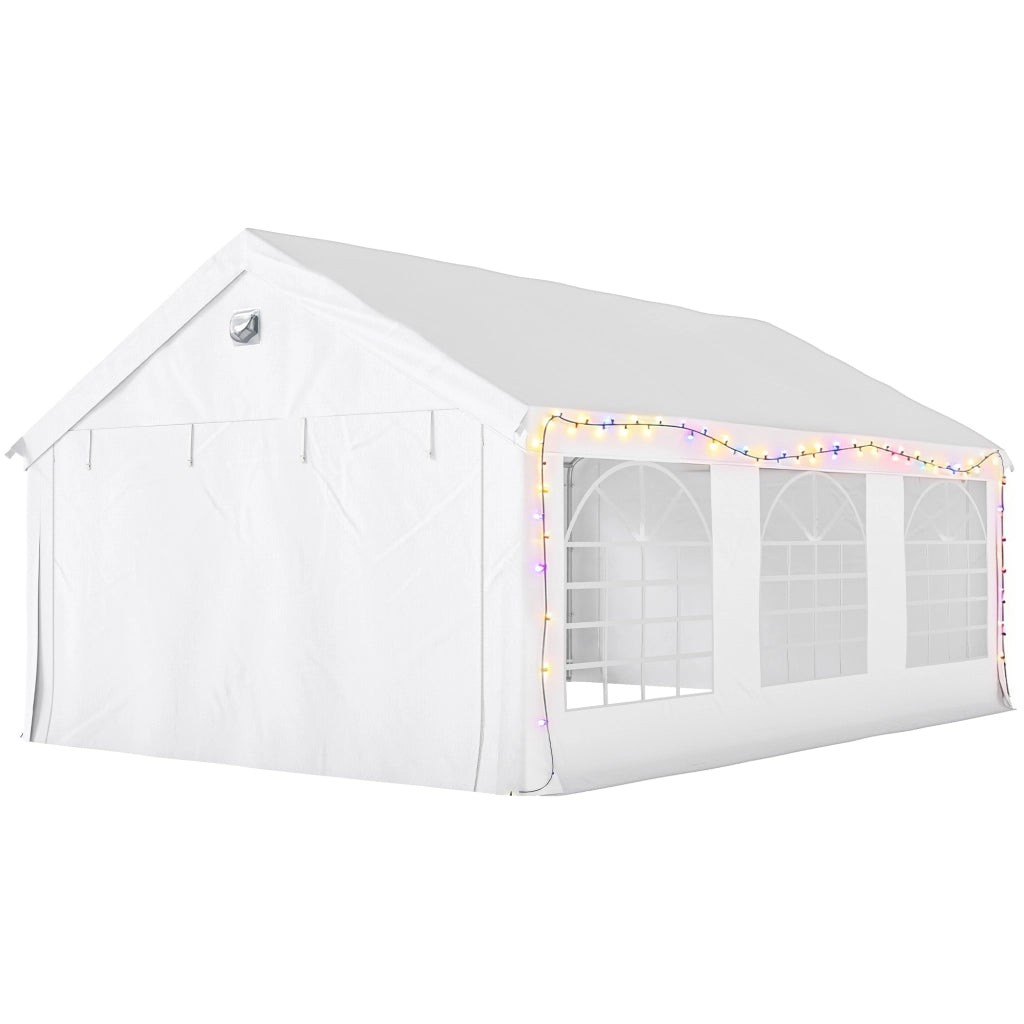 Tenda da Giardino ¨C zephmum ¨C 4x6m Bianco Struttura Acciaio