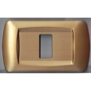 Trade Shop - Placchette Placche In Abs Serie Magic Bticino Compatibili Placca Copriprese Fori - Oro Satinato -1 Foro     -