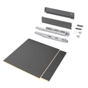 Kit di cassetti per cucina o bagno Vertex con regolazione 3D, altezza 93 mm, con pannelli inclusi, modulo 900 mm, Vern..