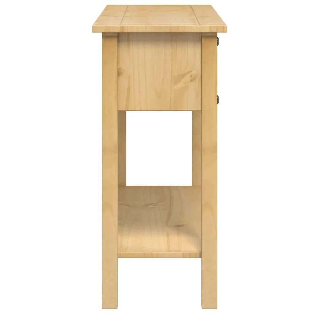 Tavolino Consolle Corona 114x34,5x73 cm Legno Massello di Pino