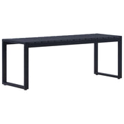 Panca da giardino mobili da esterno per patio terrazza pannello nero da 120,5 cm 02_0011211