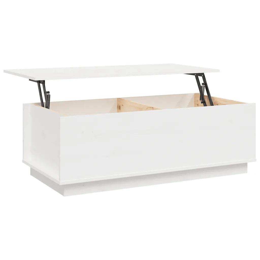 Tavolino da salotto | Tavolino da caff¨¨ | Tavolino da Soggiorno Bianco 100x50x35 cm Legno Massello di Pino