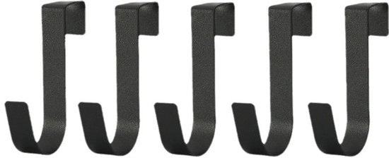 Haken per porta, pacchetto da 10, ganci per abbigliamento in acciaio inossidabile, tipo J, da utilizzare singolarmente, robusti e duraturi, alta capacità di carico, binario guida haken per porta.