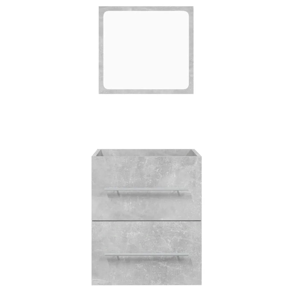 Mobile da Bagno con Specchio Grigio Cemento 41x38,5x48 cm 804822