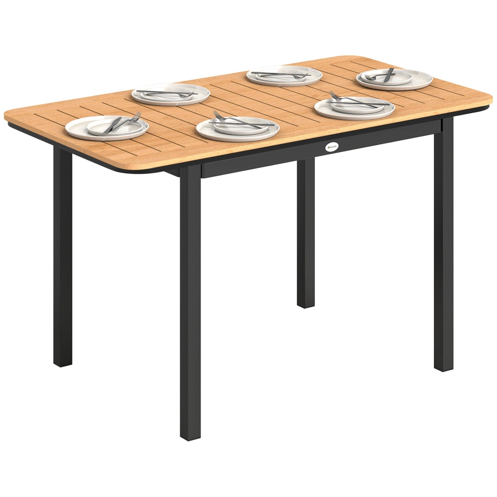Tavolo da Giardino 6 Posti in Legno e Metallo ¨C Minimal ¨C 127x70cm Marrone
