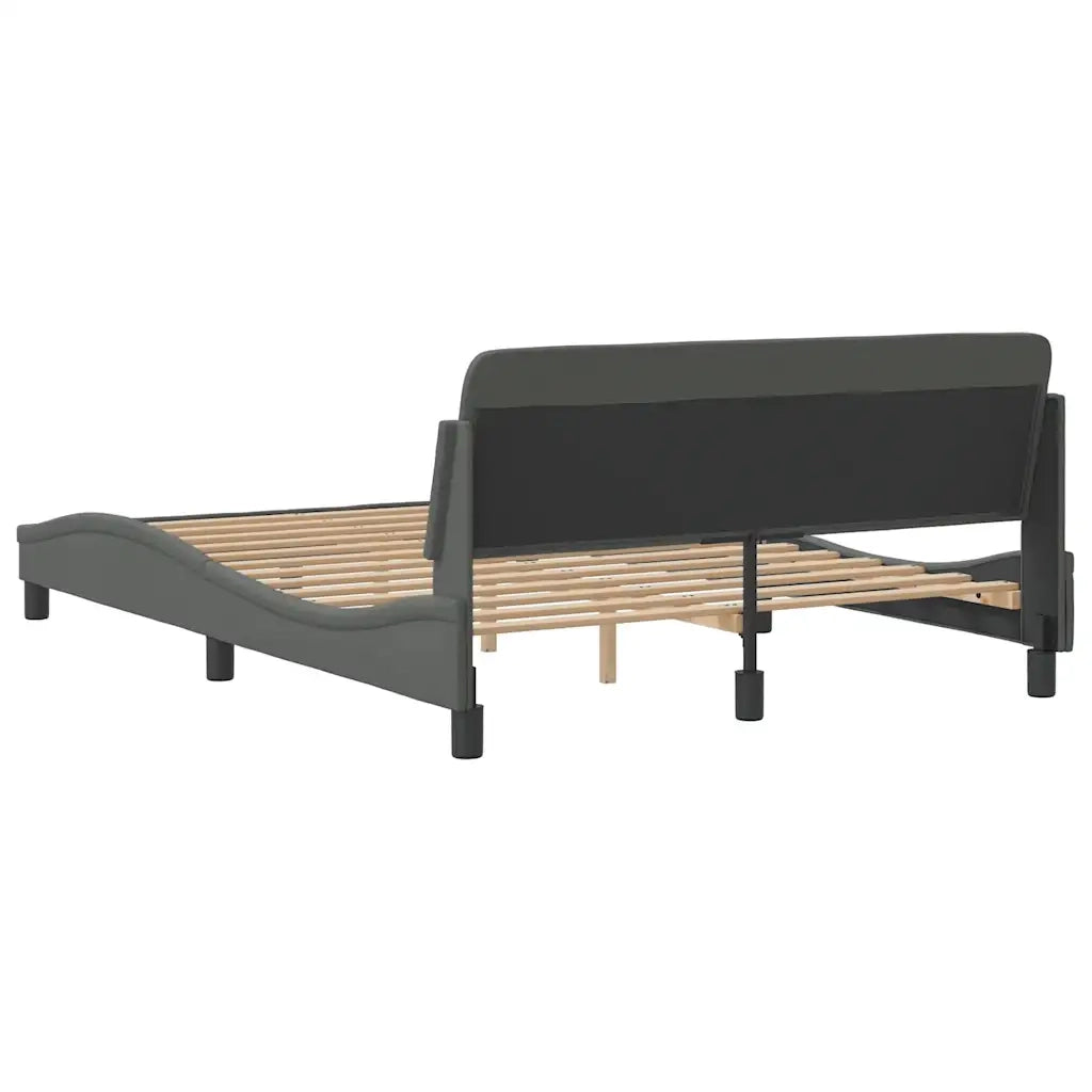 Giroletto-Struttura Letto Dover Grigio Scuro 140x200 cm Tessuto