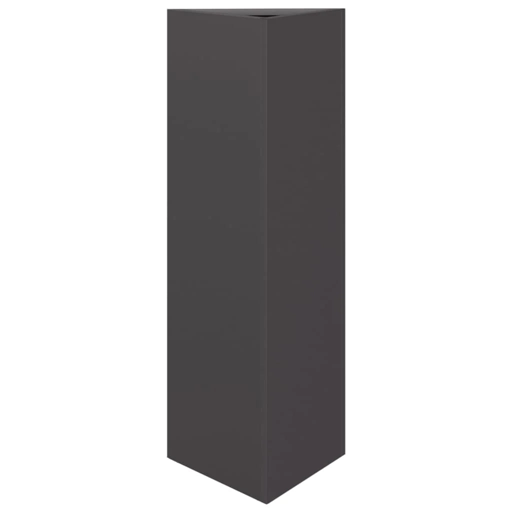 Fioriera rialzata fioriere fioriere giardino terrazze set di 2 triangolari 30 x 26 x 75 cm acciaio nero 02_0039094