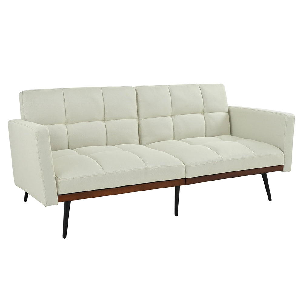 Divano futon moderno - Xylo - 146 cm - Beige - Schienale regolabile in 5 posizioni