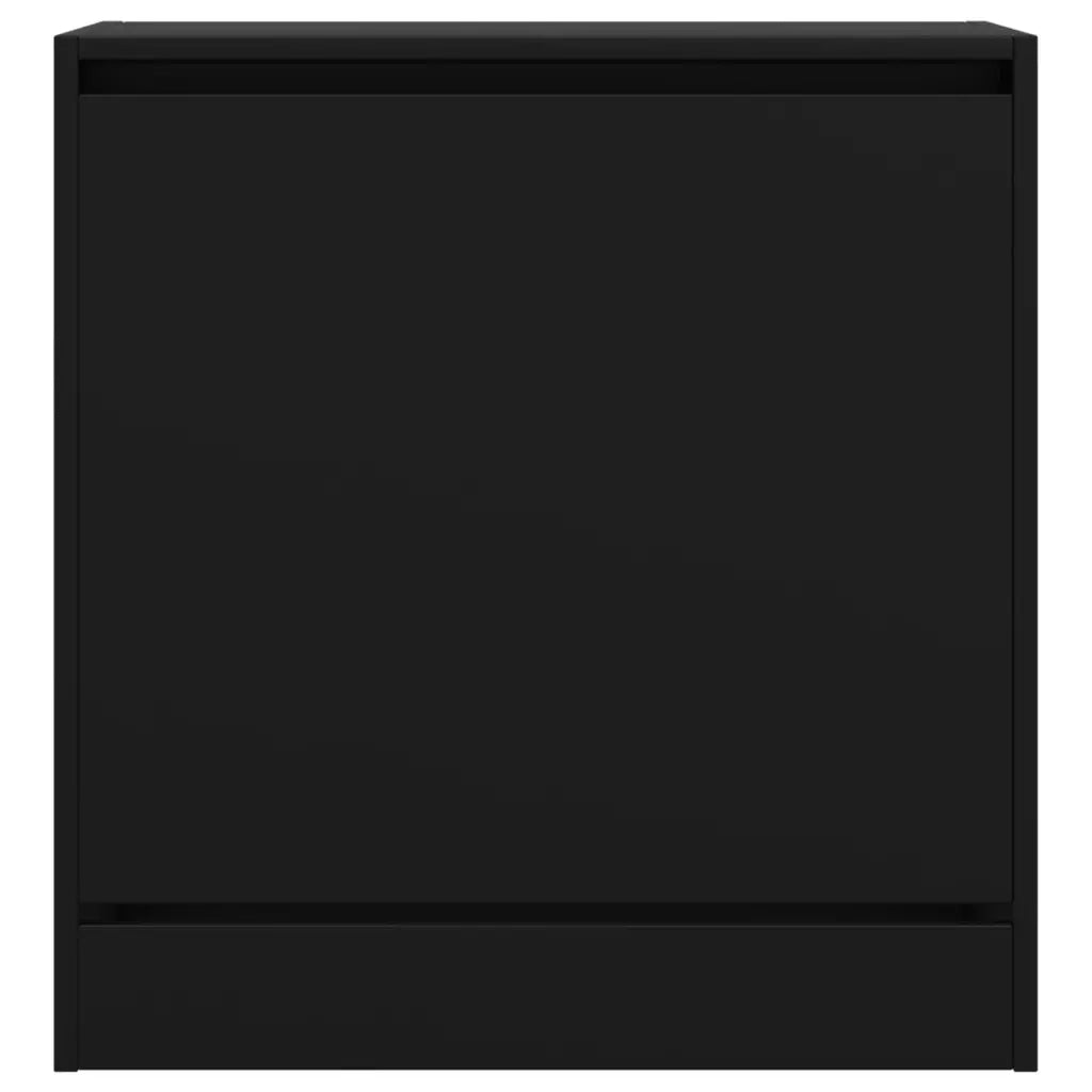 Scarpiera Nera 60x34x63,5 cm in Legno Multistrato 839939