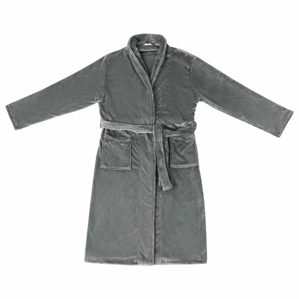 Accappatoio senza Cappuccio Grigio scuro xxxl Flanella CFW3732334