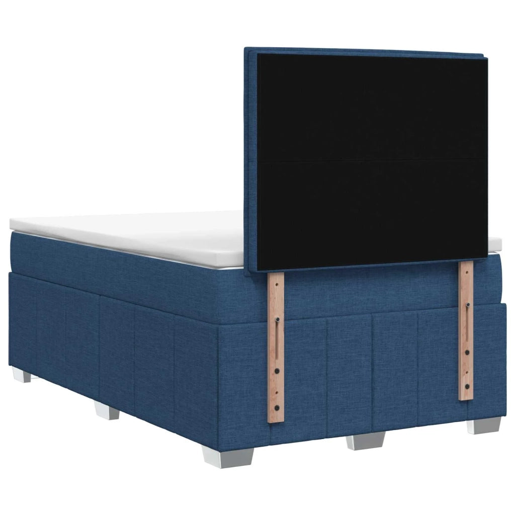 Letto Box Spring LED con Materasso Blu 120 x 200 cm Tessuto 3455576