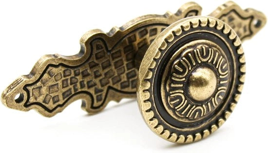 Pomme d'Acciaio Antico - Aspetto Vintage - 4 Pezzi - Ø25mm - Stile Antico