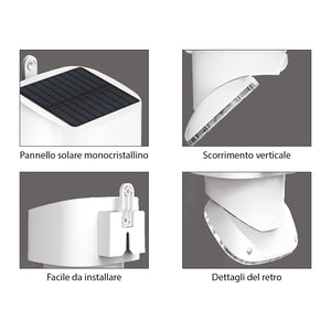 LED solare multifunzione/orientabile 2000lm IP65