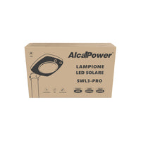 Lampione LED solare 3000lm crepusc+pir+telecomando