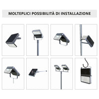 Proiettore LED solare integrato 1500lm