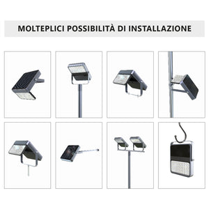 Proiettore LED solare integrato 1500lm