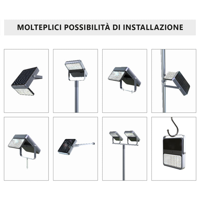 Proiettore LED solare integrato 1500lm