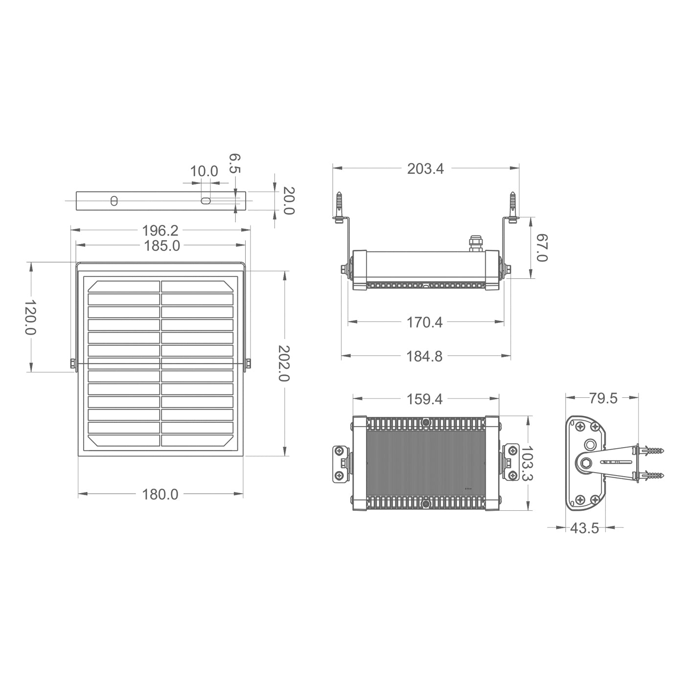 Proiettore Solare 3000lm Multifunzione+Telecomando