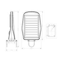 Proiettore stradale solare IP65 2000lm multifunzione